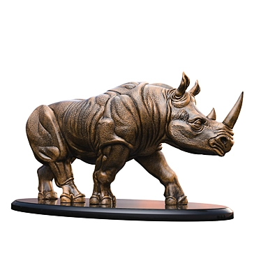 Majestic Rhino Sculpture | 3D Model 3D model image 1 