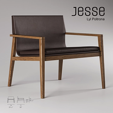 Jesse Lyl: Stylish Italian Armchair 3D model image 1 