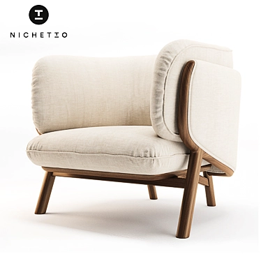 Nichetto Stanley Armchair: Stylish Seating Icon 3D model image 1 