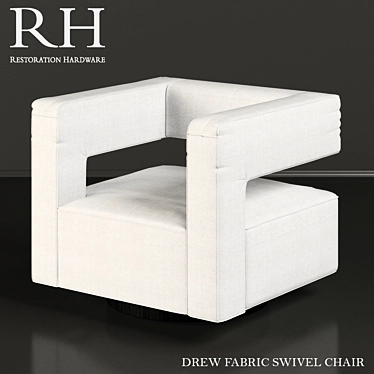 Restoration Hardware Drew Swivel Chair: Ultimate Comfort & Style 3D model image 1 