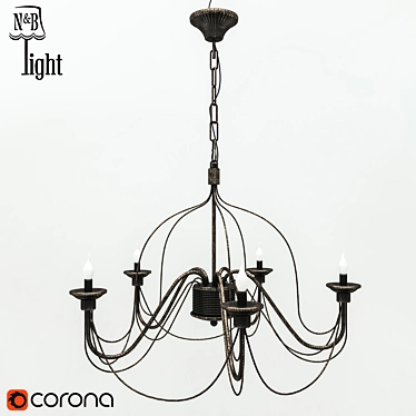 Elegant Crystal Chandelier: Elison 3D model image 1 