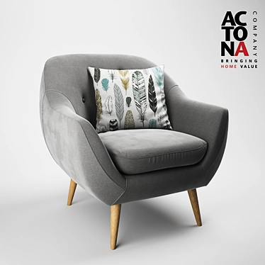 Cozy Actona Elly Armchair: Perfect for Relaxing 3D model image 1 