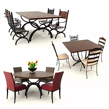 Title: Legacy Dining Collection - Comfort and Durability 3D model image 1 