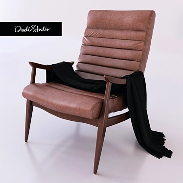 Sleek and Stylish Hans Armchair 3D model image 1 