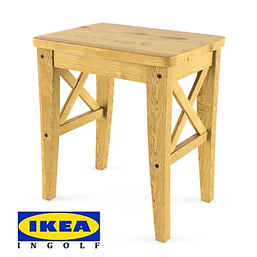 Ikea Ingolf Stool: Functional and Stylish 3D model image 1 
