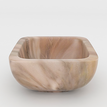 Qurna Marble KM27 - Stylish Wall Basin 3D model image 1 