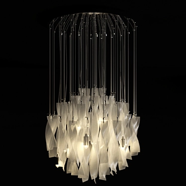 Elegant Glass Pendant Light 3D model image 1 