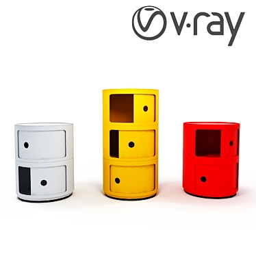 Componibili Mini - Stylish and Modern Storage 3D model image 1 