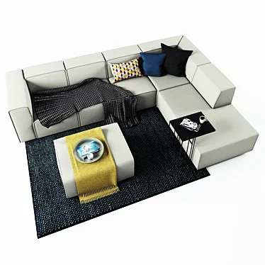 BoConcept Carmo Modular Sofa and Decor Set 3D model image 1 