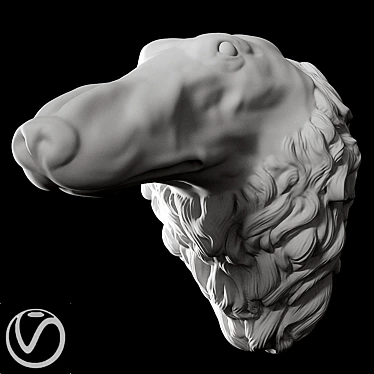 Pet Pals: Dog Head 3D model image 1 