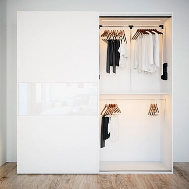 Mebelux Netto Wardrobe 240-60-250 3D model image 1 