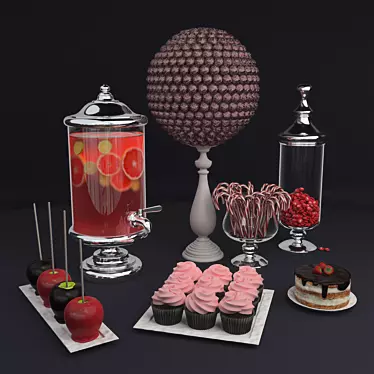 Glamorous Party Candy Bar 3D model image 1 