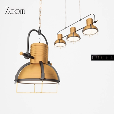 Lucea Zoom: Stylish Ceiling Lamp 3D model image 1 