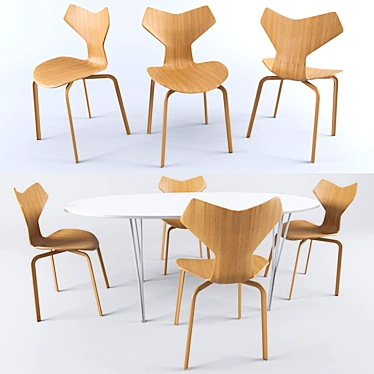 Fritz Hansen Chair + Table