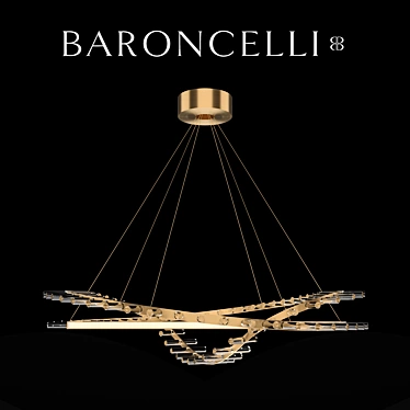 Elegant Elio Chandelier 3D model image 1 