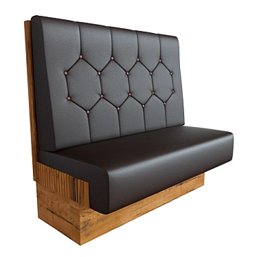 Elegant Booth Seating for Restaurants 3D model image 1 