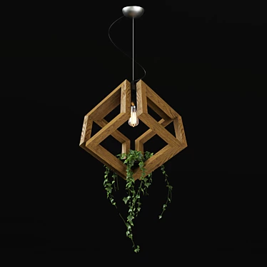 Multifunctional Wood Cube Light 3D model image 1 