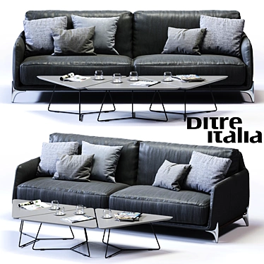 Ditre Italia ELLIOT Maxi 3-Seater Sofa 3D model image 1 