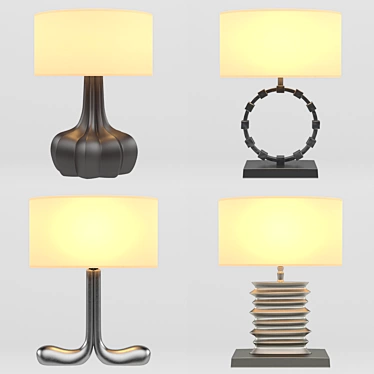 Conte Table Lamp Collection: Callia, Bracket, Samara, Isoard 3D model image 1 