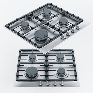 Miele KM 360 G Gas Cooktop 3D model image 1 