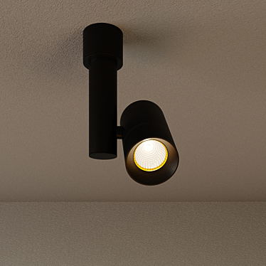 Modern Black Bulkhead Pendant Light 3D model image 1 