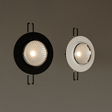 Silver Trim Recessed Luminaire 3D model image 1 