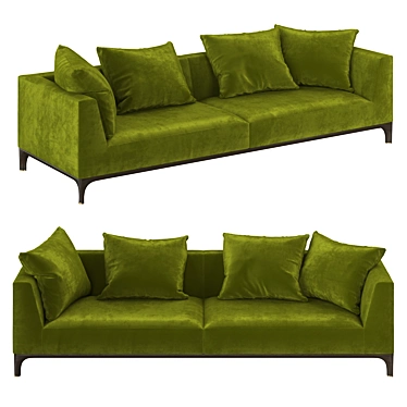 Italian Luxury: Gio Ceccotti Sofa 3D model image 1 