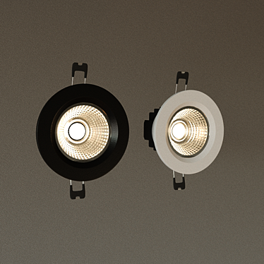 Slim-Size LED Recessed Luminaire 3D model image 1 