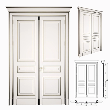 Classic Double Door + 2D DWG File