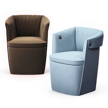 B-LINE Overpass Armchair: Perfect Padded Comfort 3D model image 1 