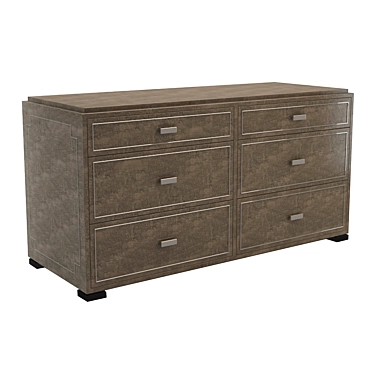 Modern Black Key Strand Chest 3D model image 1 