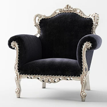 Elegant Tiffany Armchair: 105 cm, 40 cm seat height 3D model image 1 