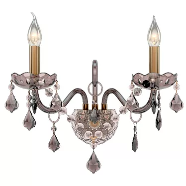 Crystal Gold 2-Light Sconce 3D model image 1 