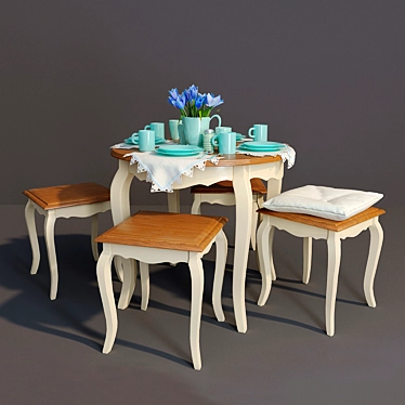 Table and stools Leontina