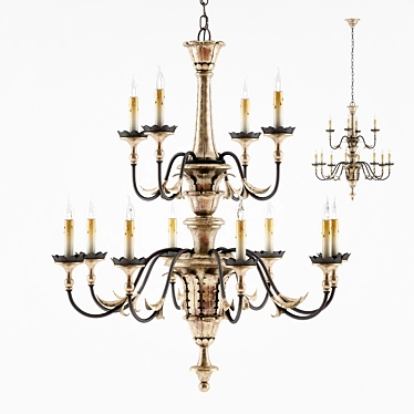 Currey & Company Adara Pendant 3D model image 1 
