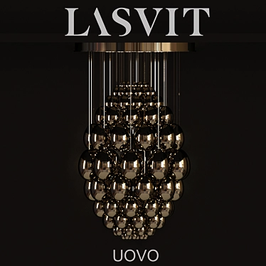 Lasvit UOVO: Elegant Glass Pendant with Stunning IES Lighting 3D model image 1 