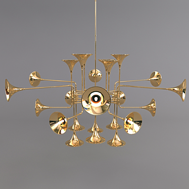 Elegant Botti Suspension Light 3D model image 1 