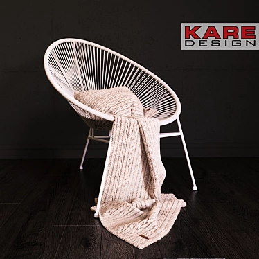 Spagetti Chair: Modern Polyethylene and Steel Seat 3D model image 1 