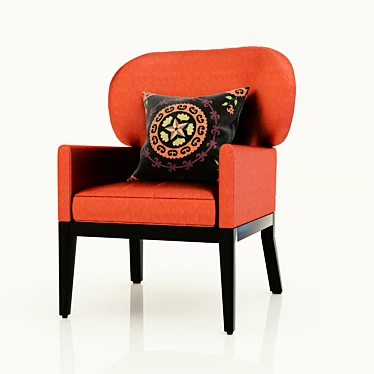 Kasba Wing Chair: Perfect Blend of Style and Comfort! 3D model image 1 