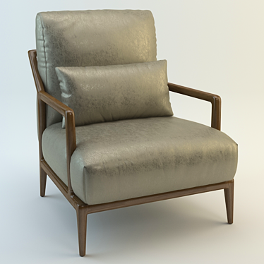 Elegant Indigo Armchair by Philipp Selva 3D model image 1 