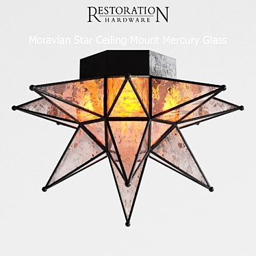 Glimmering Mercury Glass Star 3D model image 1 