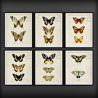 Butterfly Bliss: Collection of Exquisite Art 3D model image 1 