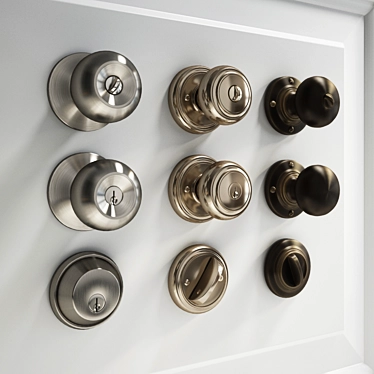 Colorful Door Knobs & Locks 3D model image 1 