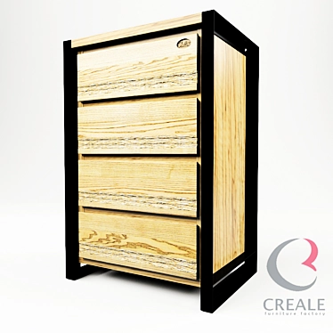 Chicago Chest: Loft & Scandinavian Collection 3D model image 1 