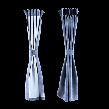 Poly Mesh Window Curtain 3D model image 1 