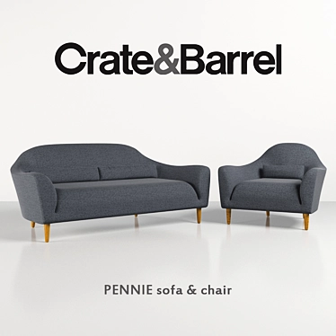 Crate&Barrel Pennie sofa and chair