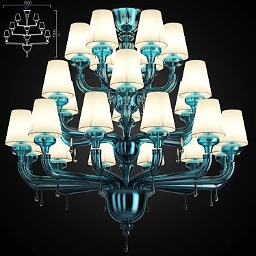 Elegant Nevada Chandelier 3D model image 1 