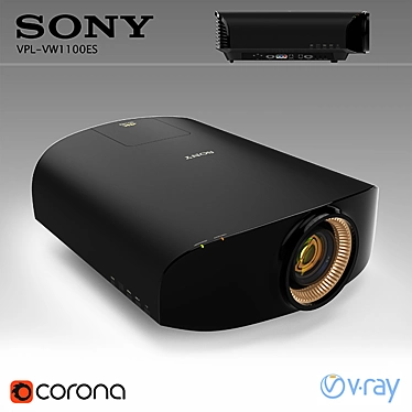 Sony VPL-VW1100ES 4K Projector 3D model image 1 