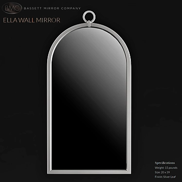 Elegant ELLA Wall Mirror 3D model image 1 