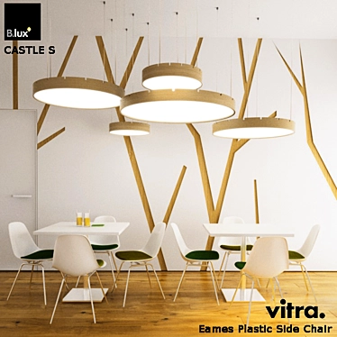 Set B.Lux CASTELC, Vitra Eames Plastic Side Chair